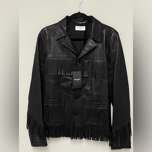 Saint Laurent YSL Hedi Slimane. L12 Curtis Fringe Jacket. Size small/medium - Picture 13 of 16